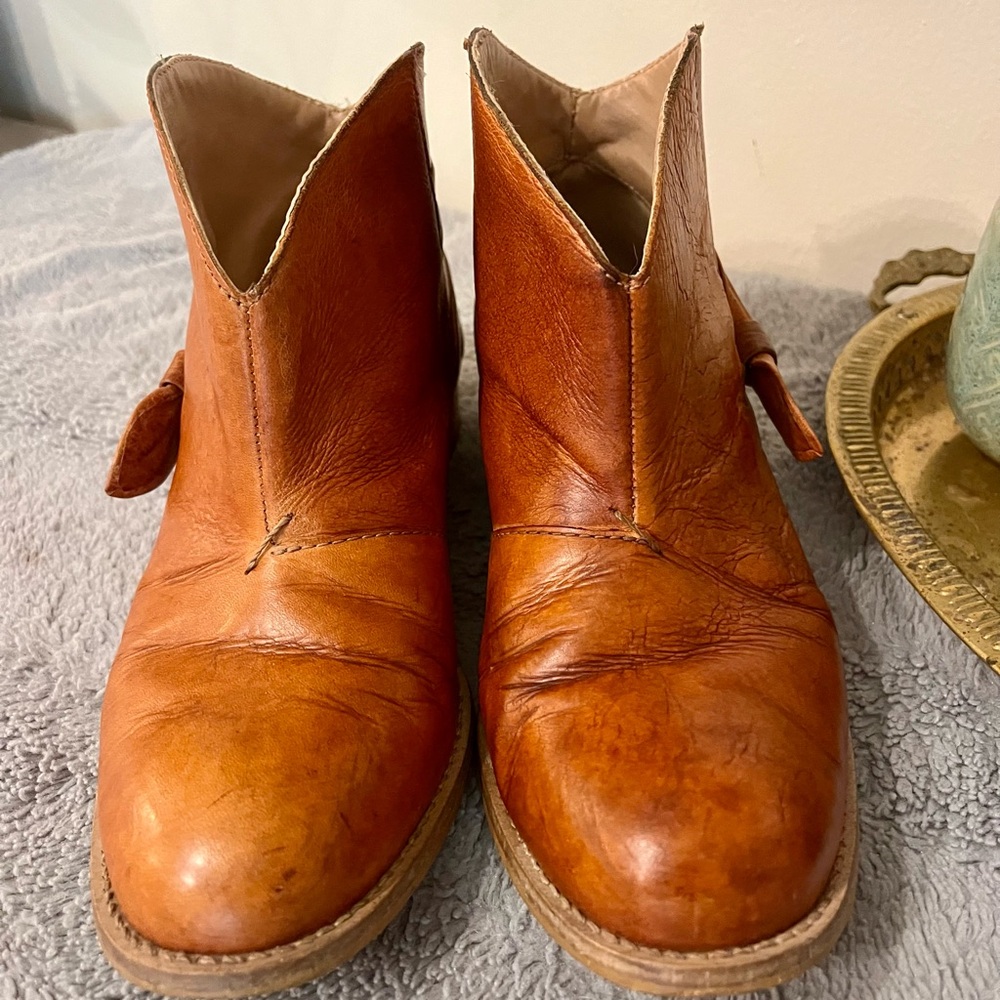 Miss Albright Tan Ankle Boots